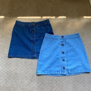 Forever 21 denim skirts!!!
